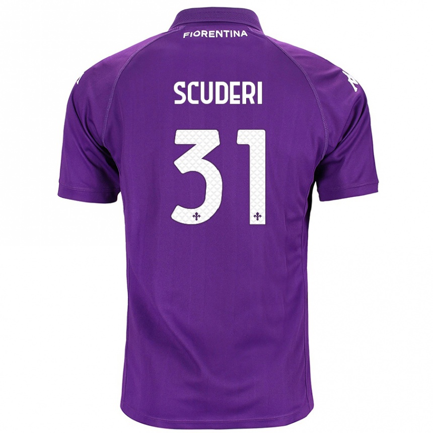 Kids Football Giulio Scuderi #31 Purple Home Jersey 2024/25 T-Shirt Canada