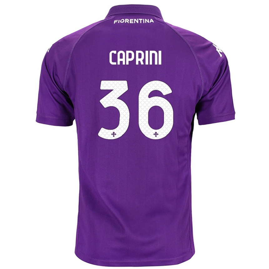 Kids Football Maat Daniel Caprini #36 Purple Home Jersey 2024/25 T-Shirt Canada