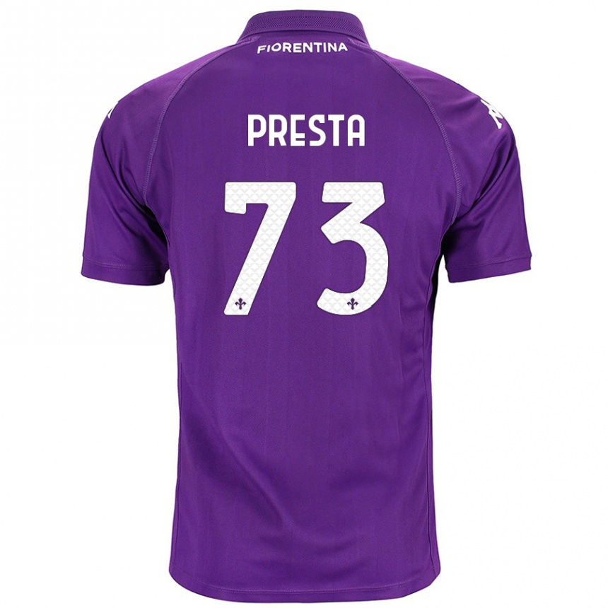 Kids Football Francesco Presta #73 Purple Home Jersey 2024/25 T-Shirt Canada