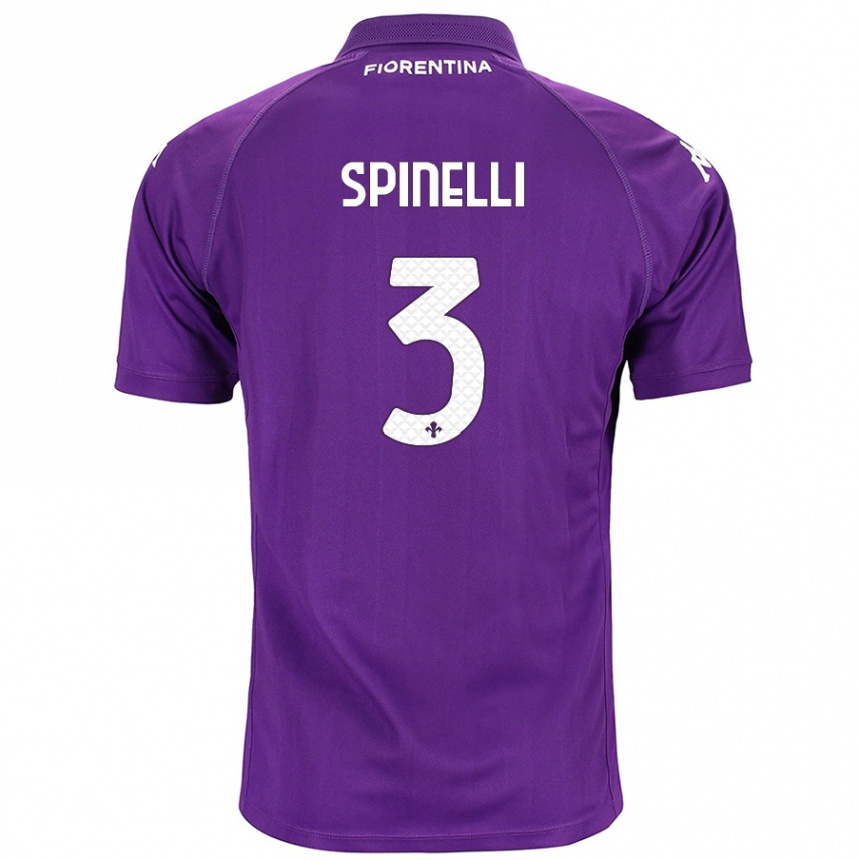 Enfant Football Maillot Giorgia Spinelli #3 Violet Tenues Domicile 2024/25 Canada