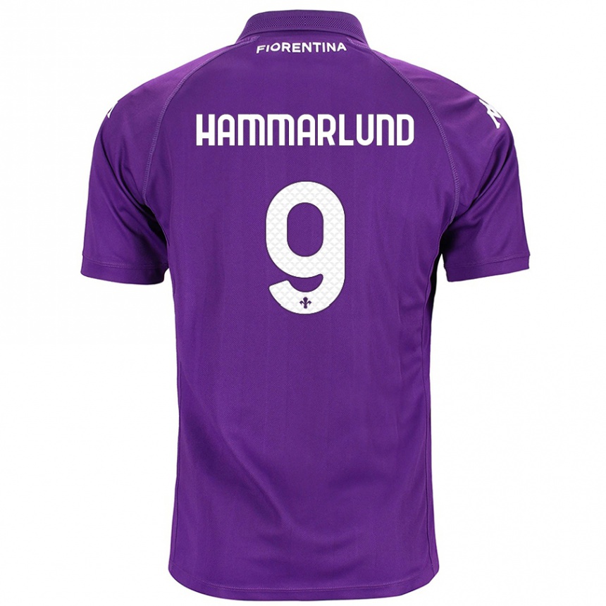 Kids Football Pauline Hammarlund #9 Purple Home Jersey 2024/25 T-Shirt Canada