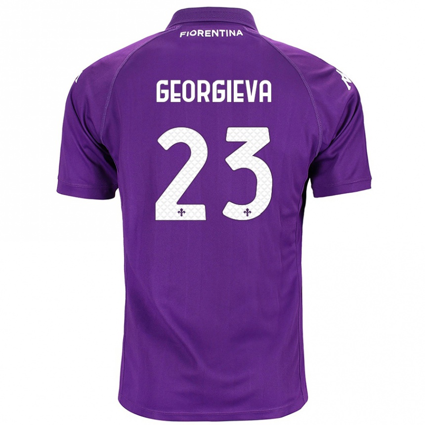 Enfant Football Maillot Marina Georgieva #23 Violet Tenues Domicile 2024/25 Canada