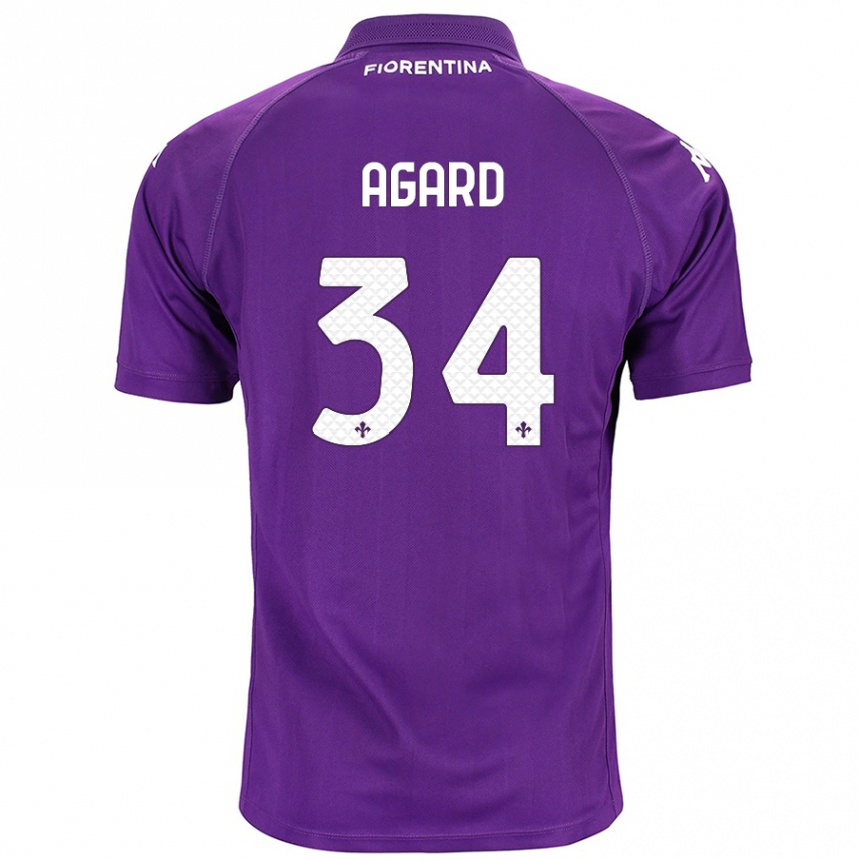 Enfant Football Maillot Laura Agard #34 Violet Tenues Domicile 2024/25 Canada