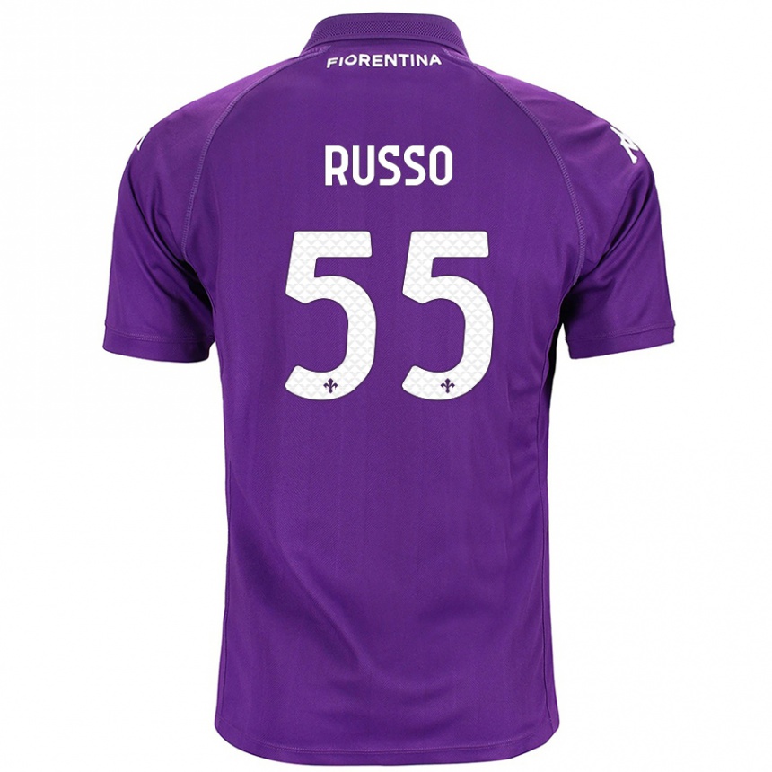 Enfant Football Maillot Federica Russo #55 Violet Tenues Domicile 2024/25 Canada