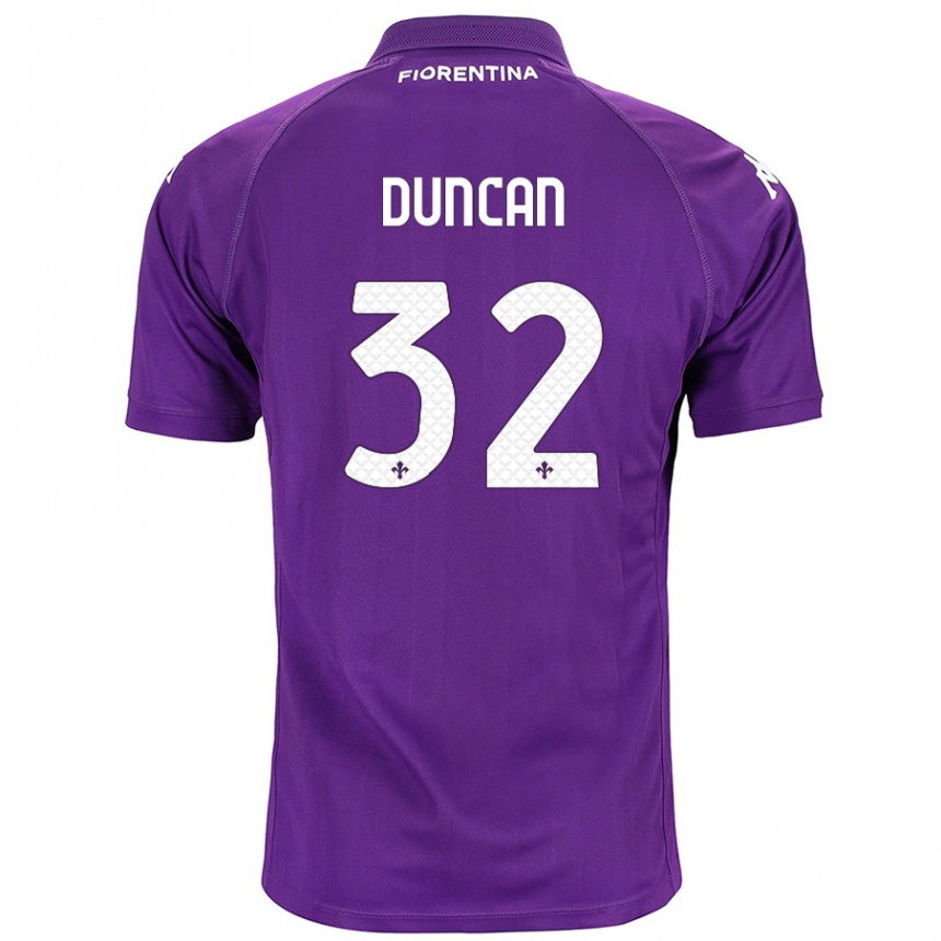 Kids Football Alfred Duncan #32 Purple Home Jersey 2024/25 T-Shirt Canada