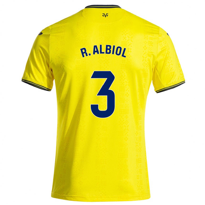 Enfant Football Maillot Raúl Albiol #3 Jaune Noir Tenues Domicile 2024/25 Canada