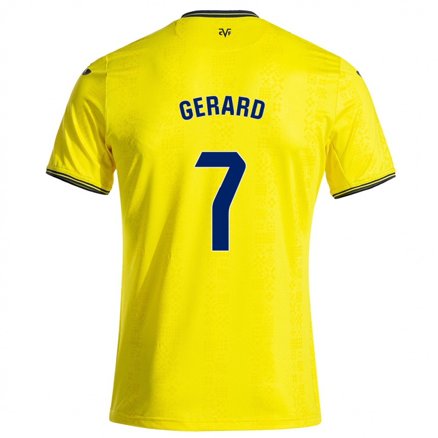 Enfant Football Maillot Gerard Moreno #7 Jaune Noir Tenues Domicile 2024/25 Canada