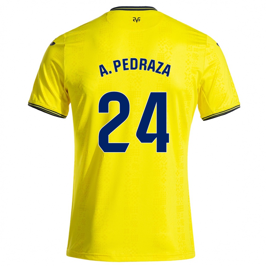 Enfant Football Maillot Alfonso Pedraza #24 Jaune Noir Tenues Domicile 2024/25 Canada