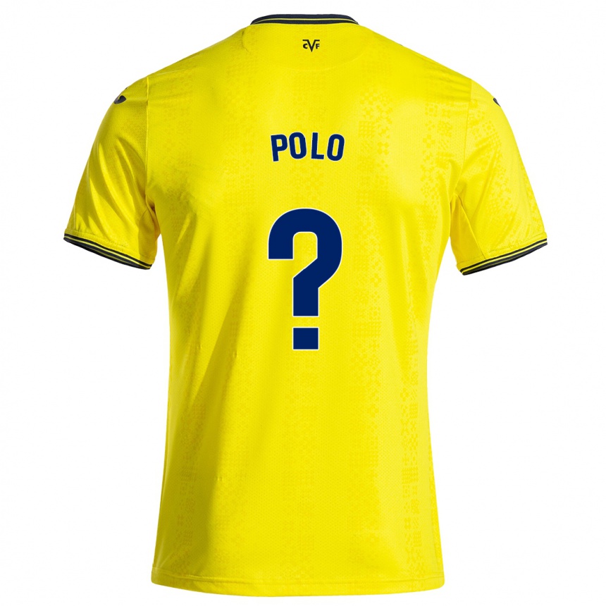 Enfant Football Maillot Pablo Polo #0 Jaune Noir Tenues Domicile 2024/25 Canada