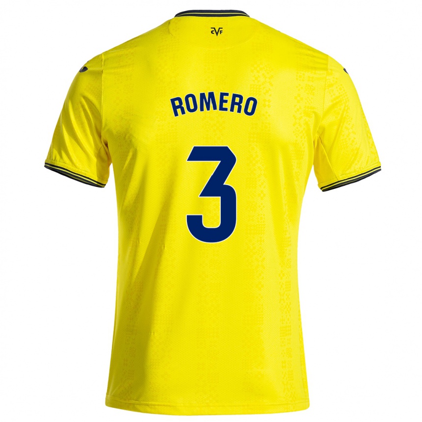 Enfant Football Maillot Cristo Romero #3 Jaune Noir Tenues Domicile 2024/25 Canada