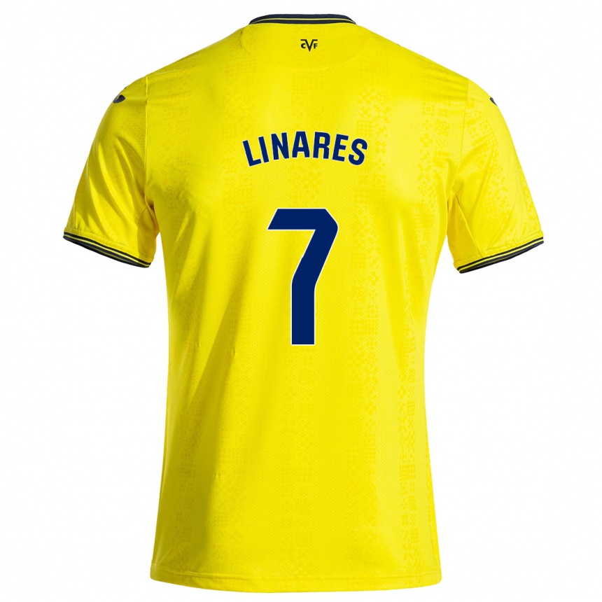 Enfant Football Maillot Mario Linares #7 Jaune Noir Tenues Domicile 2024/25 Canada