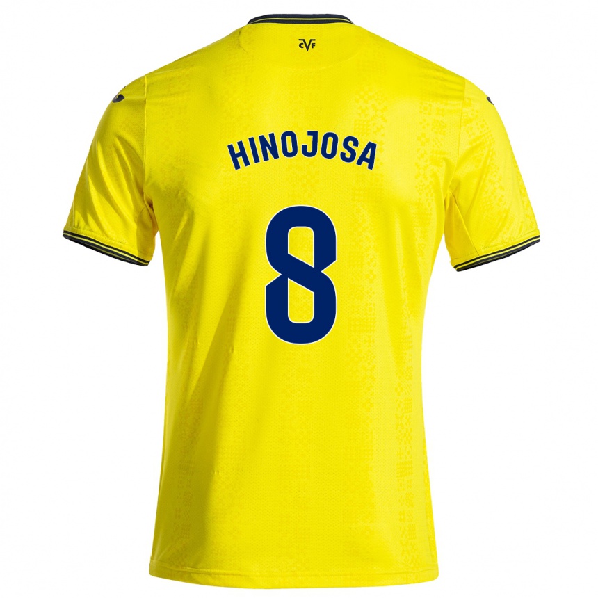 Enfant Football Maillot Sergio Hinojosa #8 Jaune Noir Tenues Domicile 2024/25 Canada