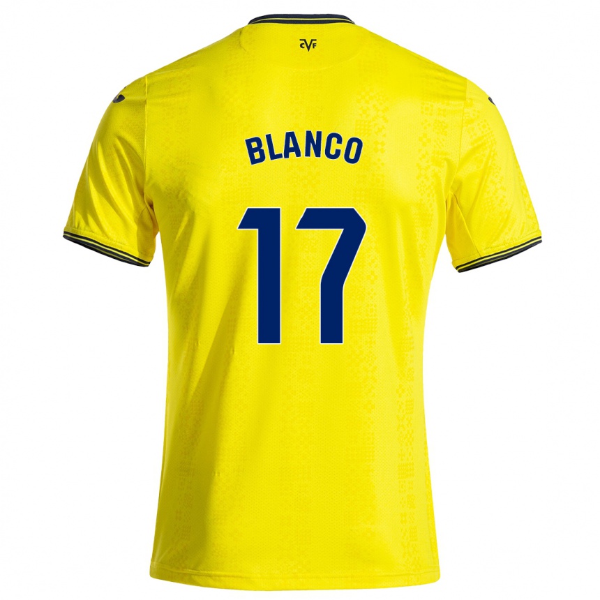 Kids Football Fabio Blanco #17 Yellow Black Home Jersey 2024/25 T-Shirt Canada