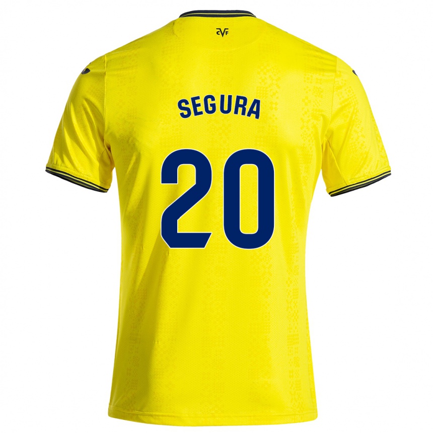 Enfant Football Maillot Carlos Segura #20 Jaune Noir Tenues Domicile 2024/25 Canada