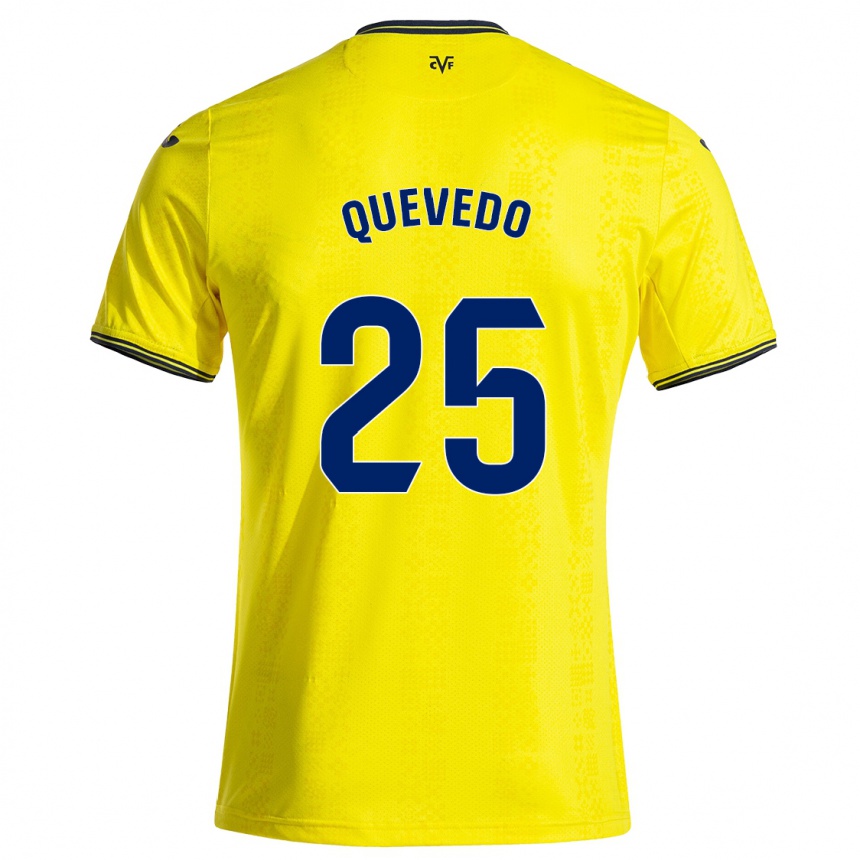 Enfant Football Maillot Alex Quevedo #25 Jaune Noir Tenues Domicile 2024/25 Canada