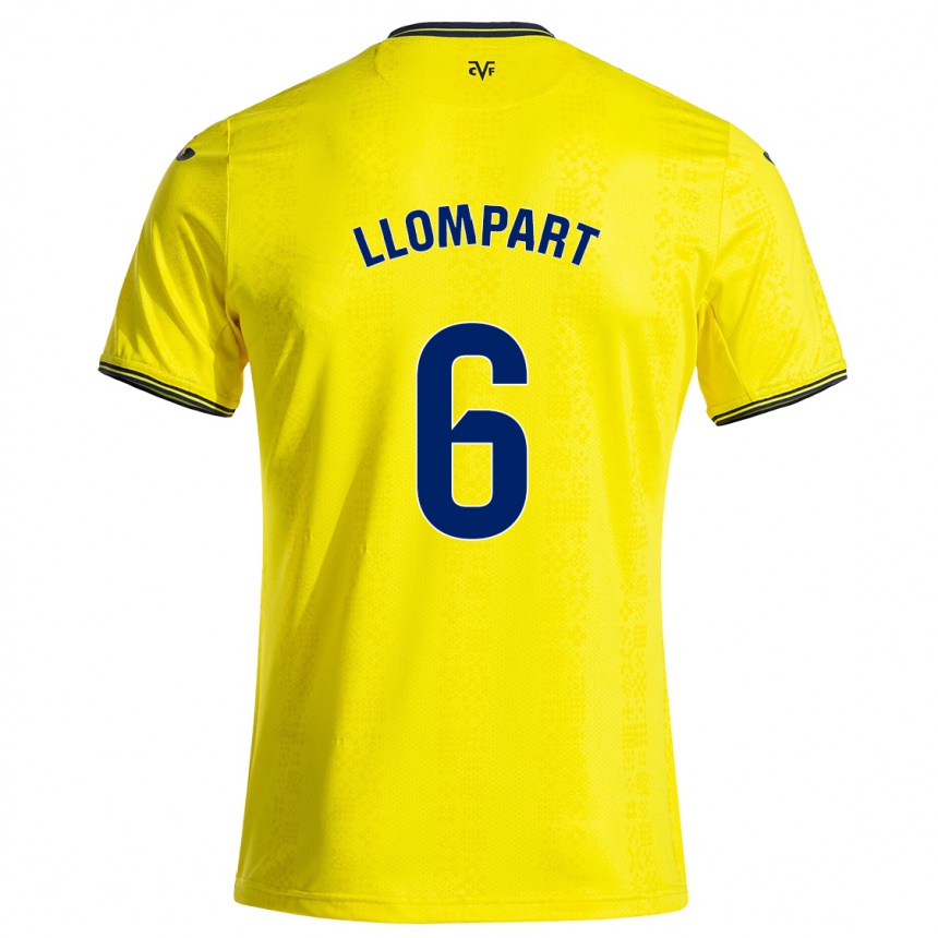 Enfant Football Maillot María Llompart #6 Jaune Noir Tenues Domicile 2024/25 Canada