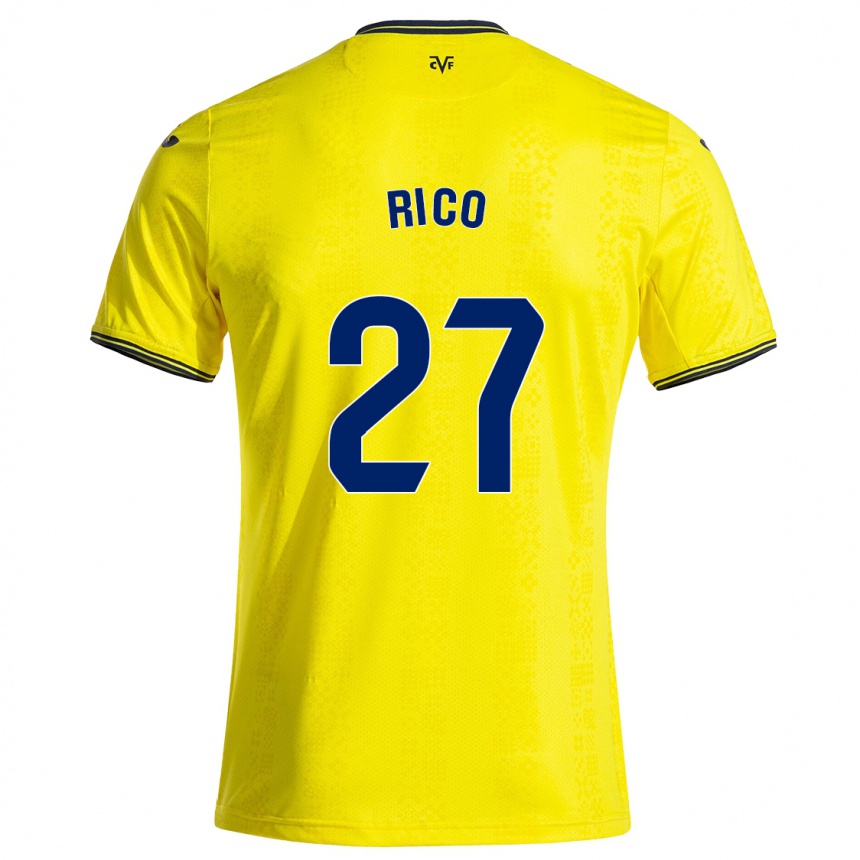 Enfant Football Maillot Vera Rico #27 Jaune Noir Tenues Domicile 2024/25 Canada