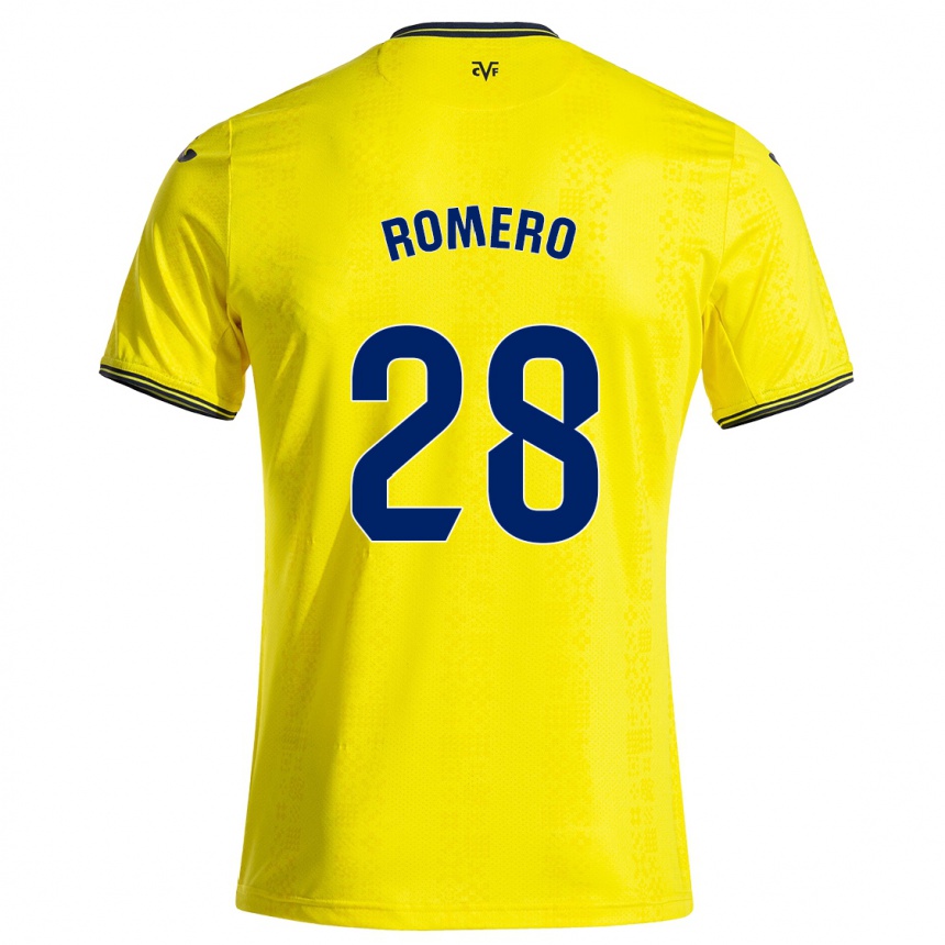 Enfant Football Maillot María Romero #28 Jaune Noir Tenues Domicile 2024/25 Canada