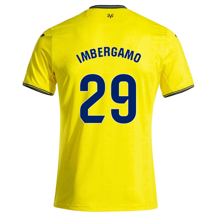 Enfant Football Maillot Mar Imbergamo #29 Jaune Noir Tenues Domicile 2024/25 Canada