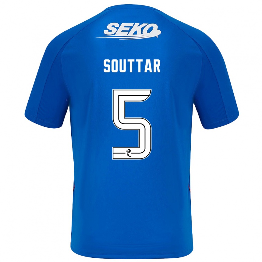 Enfant Football Maillot John Souttar #5 Bleu Foncé Tenues Domicile 2024/25 Canada