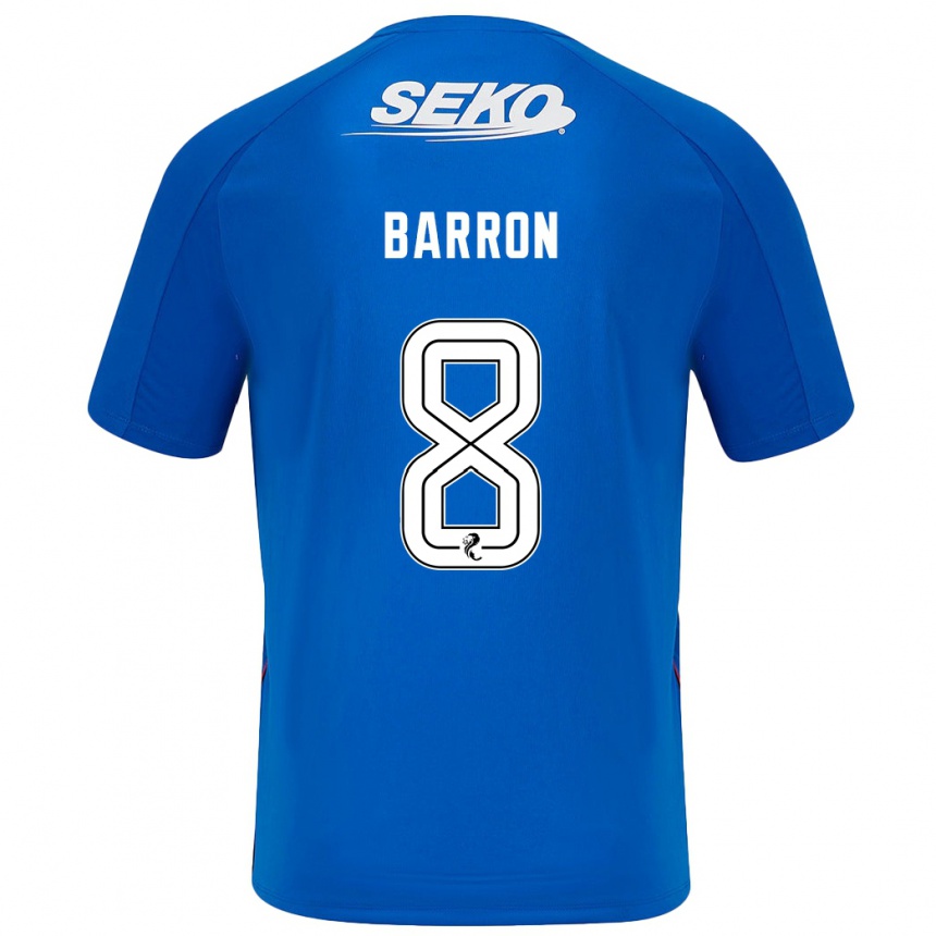 Kids Football Connor Barron #8 Dark Blue Home Jersey 2024/25 T-Shirt Canada