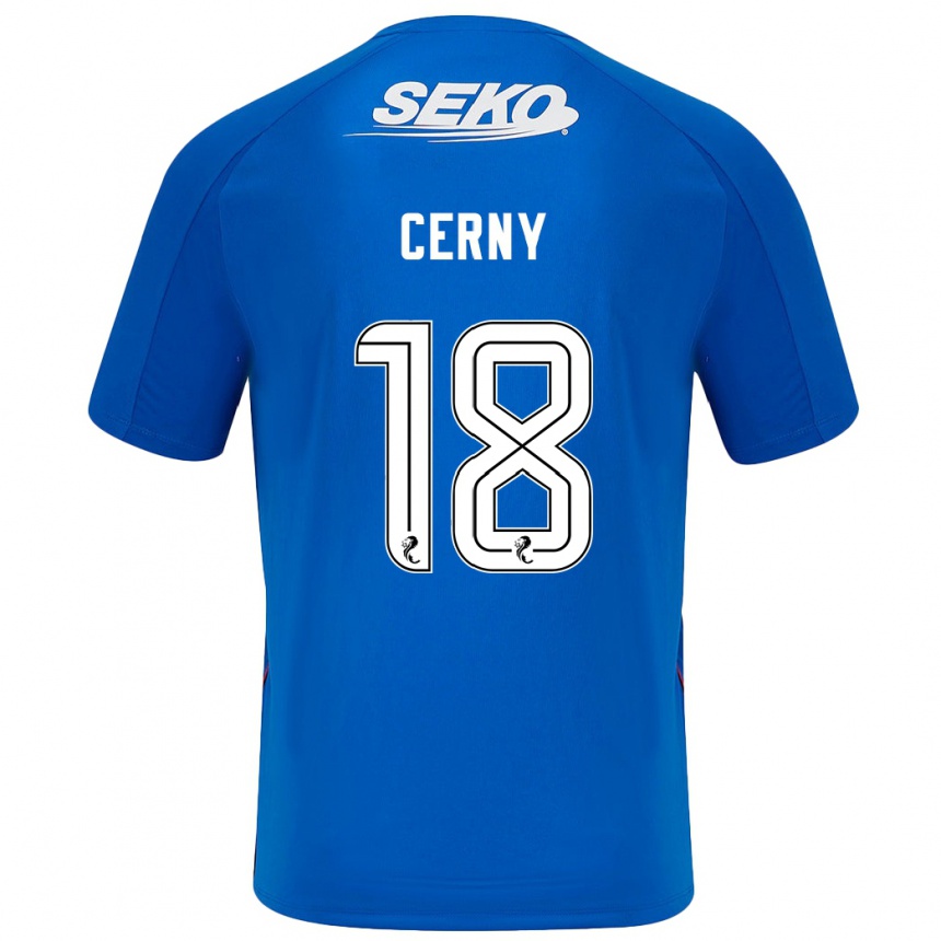 Enfant Football Maillot Vaclav Cerny #18 Bleu Foncé Tenues Domicile 2024/25 Canada