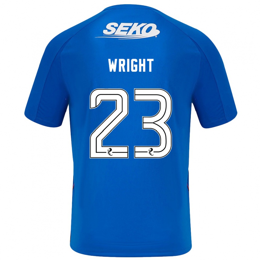 Kids Football Scott Wright #23 Dark Blue Home Jersey 2024/25 T-Shirt Canada