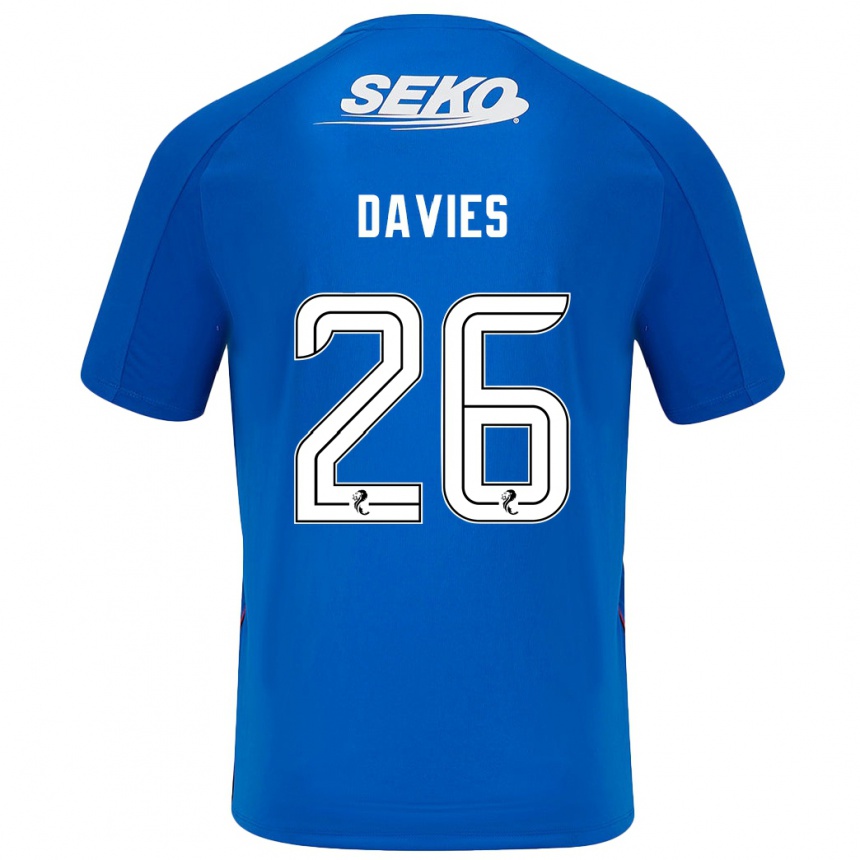 Kids Football Ben Davies #26 Dark Blue Home Jersey 2024/25 T-Shirt Canada