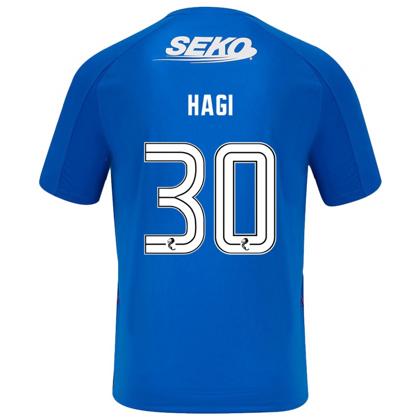 Kids Football Ianis Hagi #30 Dark Blue Home Jersey 2024/25 T-Shirt Canada