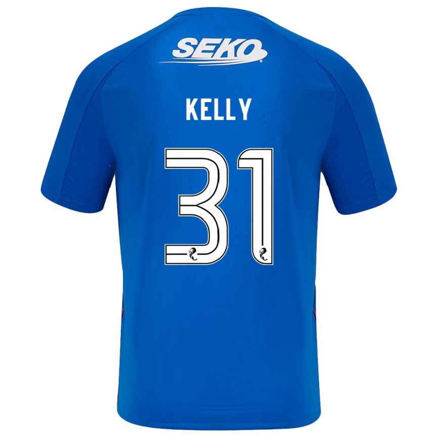 Kids Football Liam Kelly #31 Dark Blue Home Jersey 2024/25 T-Shirt Canada