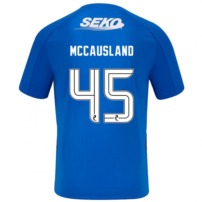 Kids Football Ross Mccausland #45 Dark Blue Home Jersey 2024/25 T-Shirt Canada