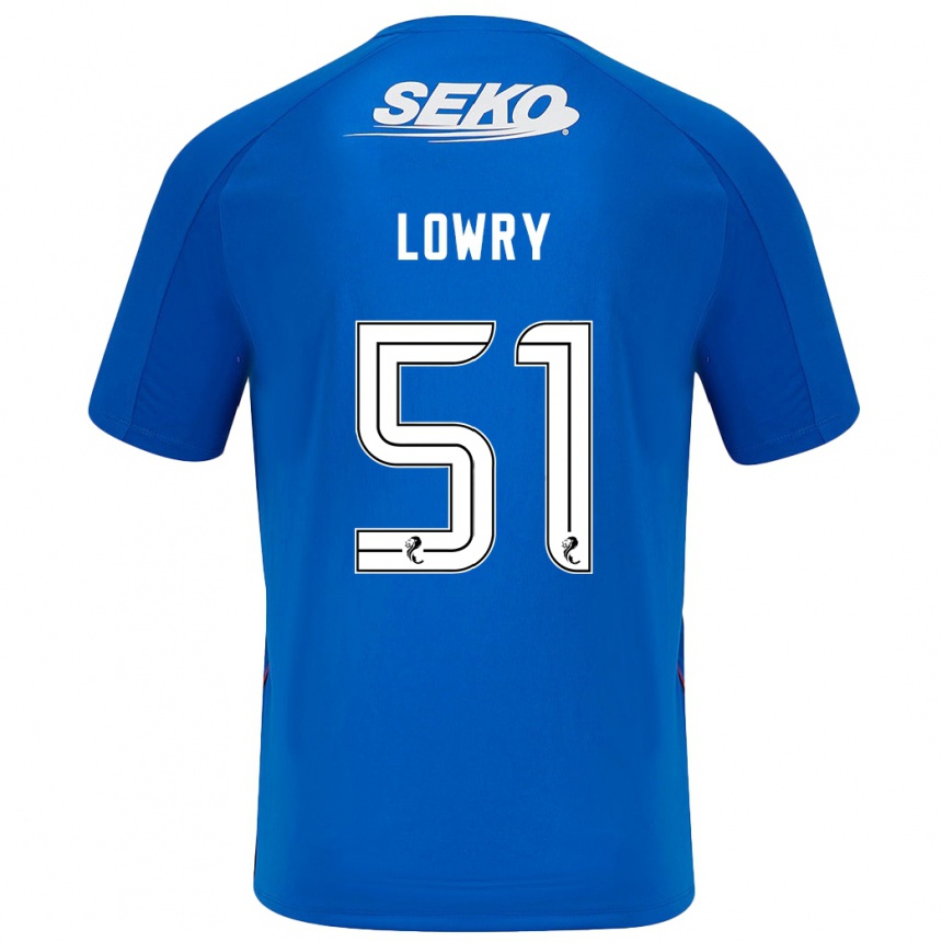 Kids Football Alex Lowry #51 Dark Blue Home Jersey 2024/25 T-Shirt Canada