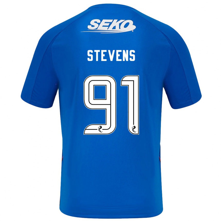 Kids Football Archie Stevens #91 Dark Blue Home Jersey 2024/25 T-Shirt Canada