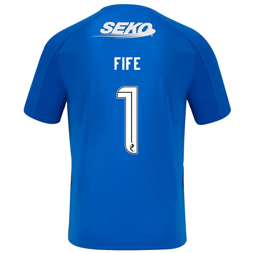 Enfant Football Maillot Jenna Fife #1 Bleu Foncé Tenues Domicile 2024/25 Canada