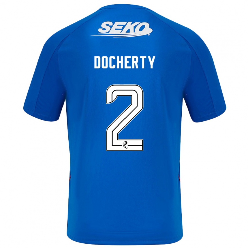 Kids Football Nicola Docherty #2 Dark Blue Home Jersey 2024/25 T-Shirt Canada