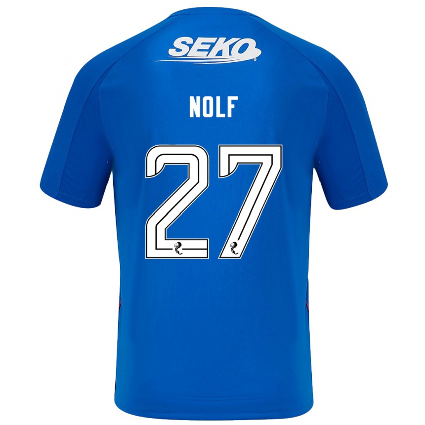 Enfant Football Maillot Madeline Nolf #27 Bleu Foncé Tenues Domicile 2024/25 Canada