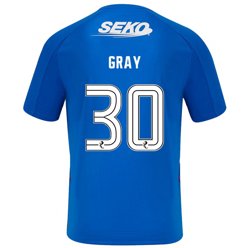 Kids Football Georgia Gray #30 Dark Blue Home Jersey 2024/25 T-Shirt Canada