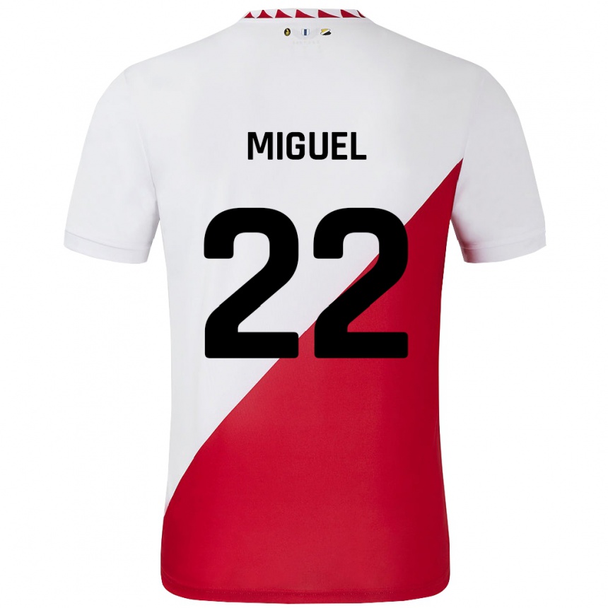 Kids Football Miguel Rodríguez #22 White Red Home Jersey 2024/25 T-Shirt Canada