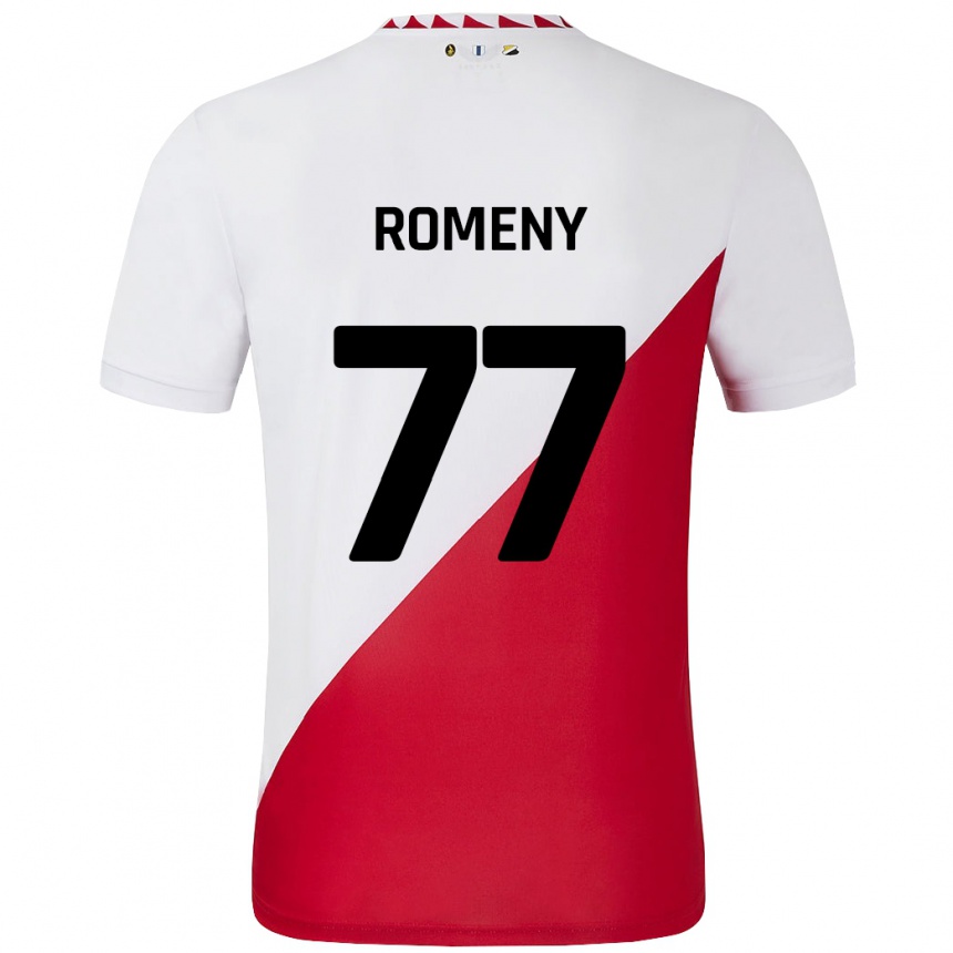 Kids Football Ole Romeny #77 White Red Home Jersey 2024/25 T-Shirt Canada