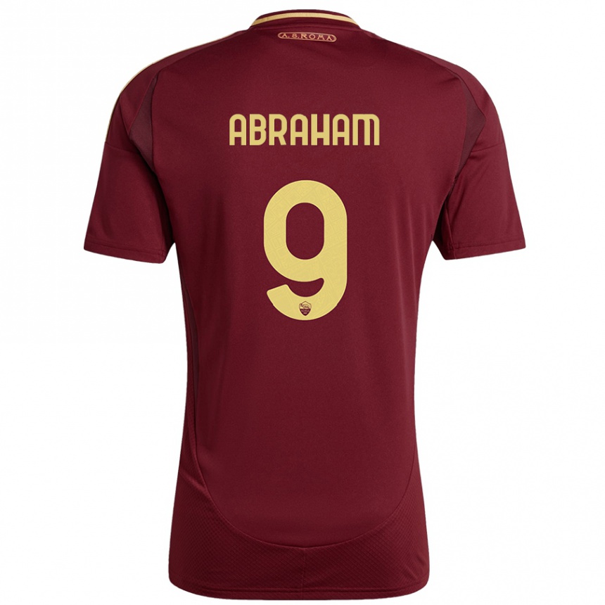 Enfant Football Maillot Tammy Abraham #9 Rouge Brun Or Tenues Domicile 2024/25 Canada