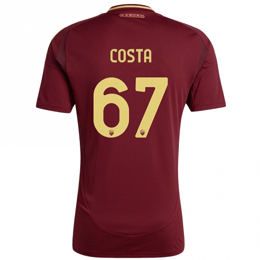 Enfant Football Maillot João Costa #67 Rouge Brun Or Tenues Domicile 2024/25 Canada