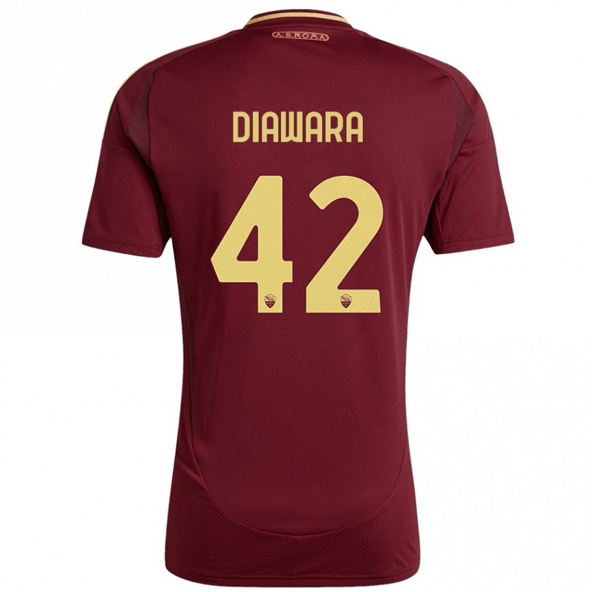 Enfant Football Maillot Amadou Diawara #42 Rouge Brun Or Tenues Domicile 2024/25 Canada