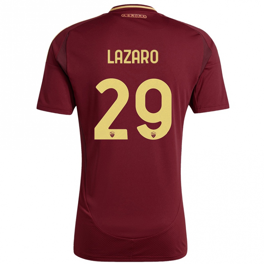 Kids Football Paloma Lazaro #29 Red Brown Gold Home Jersey 2024/25 T-Shirt Canada