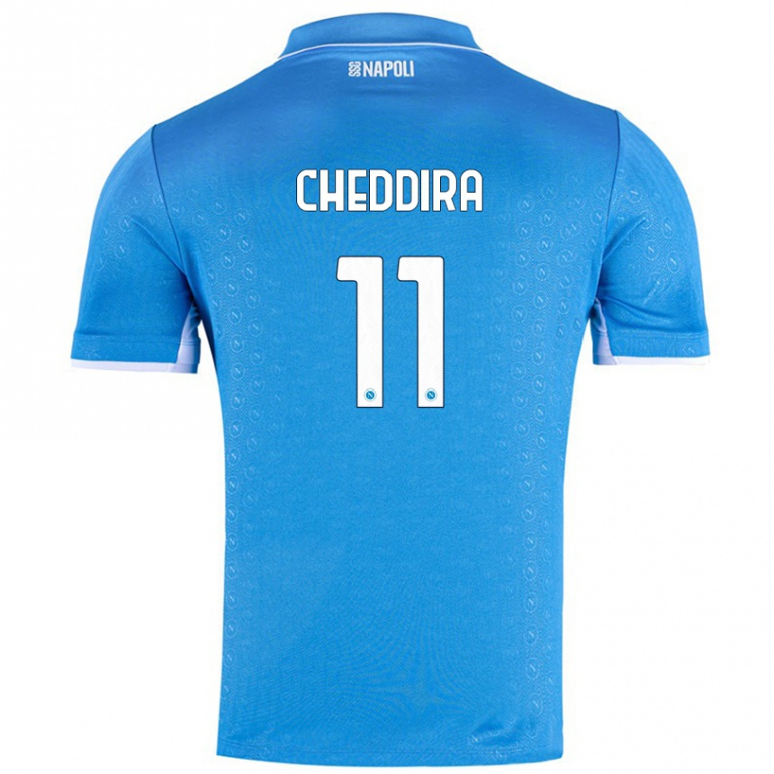 Enfant Football Maillot Walid Cheddira #11 Bleu Ciel Tenues Domicile 2024/25 Canada