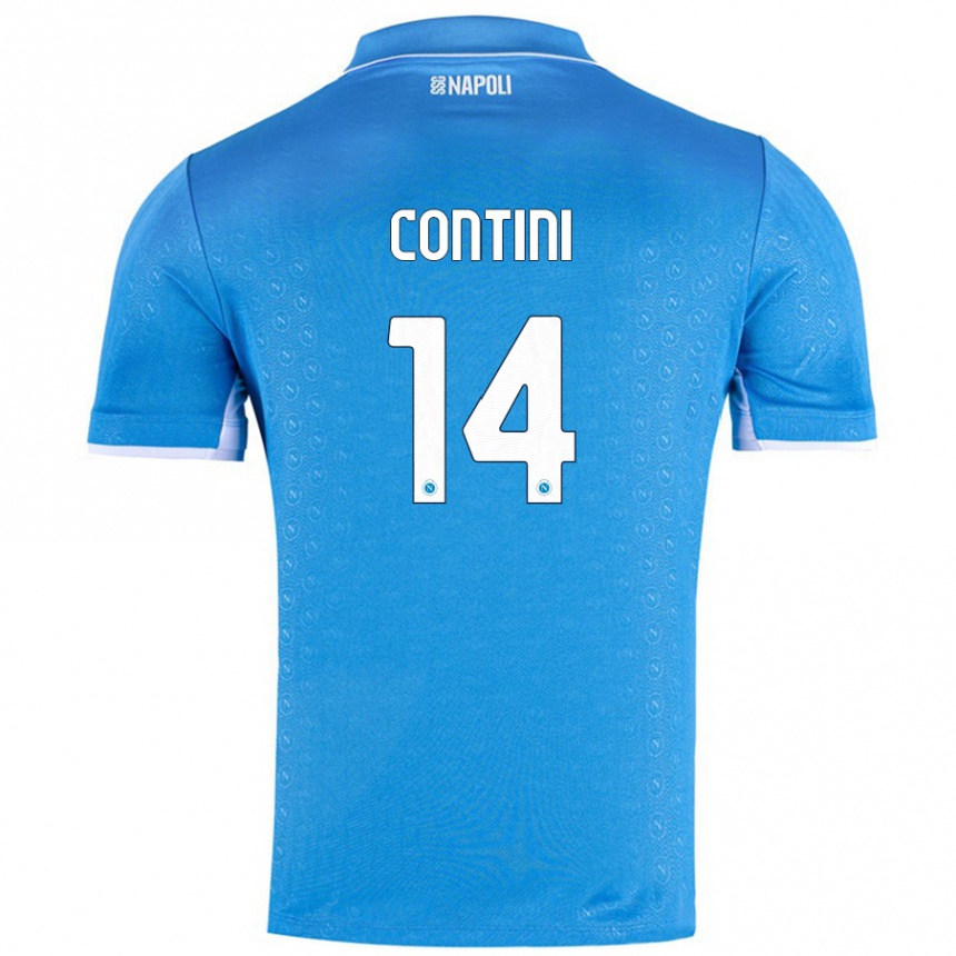 Kids Football Nikita Contini #14 Sky Blue Home Jersey 2024/25 T-Shirt Canada