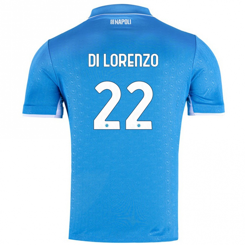 Kids Football Giovanni Di Lorenzo #22 Sky Blue Home Jersey 2024/25 T-Shirt Canada