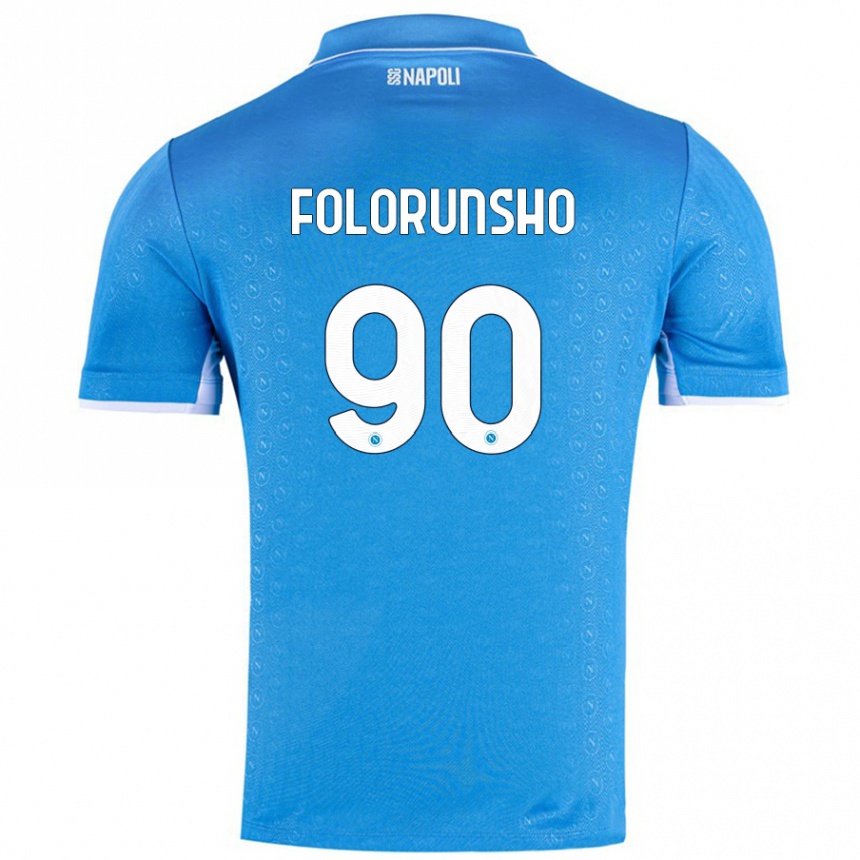 Kids Football Michael Folorunsho #90 Sky Blue Home Jersey 2024/25 T-Shirt Canada