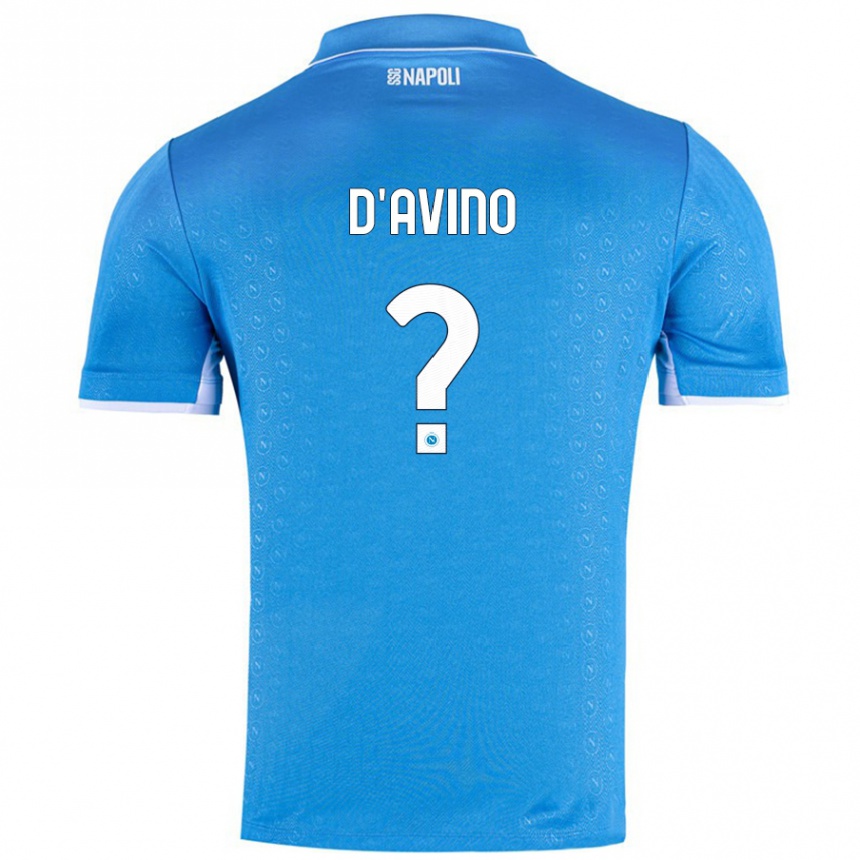 Kids Football Luigi D'avino #0 Sky Blue Home Jersey 2024/25 T-Shirt Canada