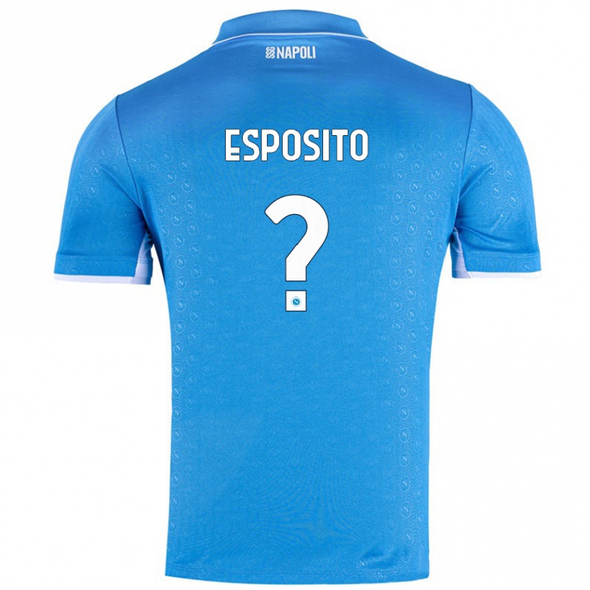 Enfant Football Maillot Mattia Esposito #0 Bleu Ciel Tenues Domicile 2024/25 Canada