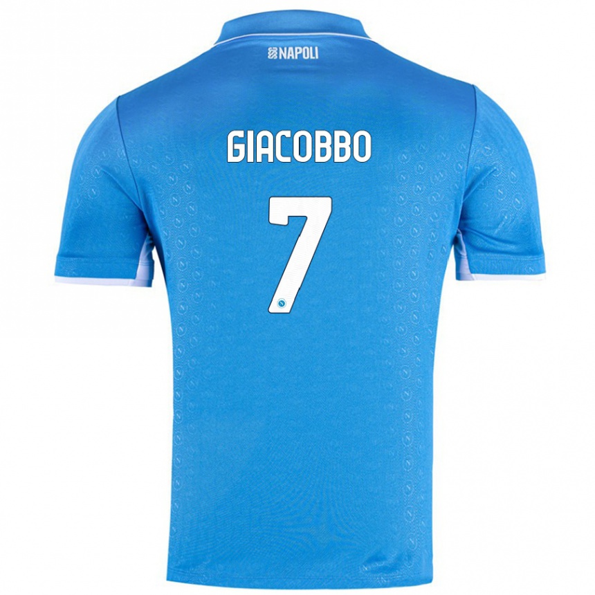 Kids Football Giulia Giacobbo #7 Sky Blue Home Jersey 2024/25 T-Shirt Canada